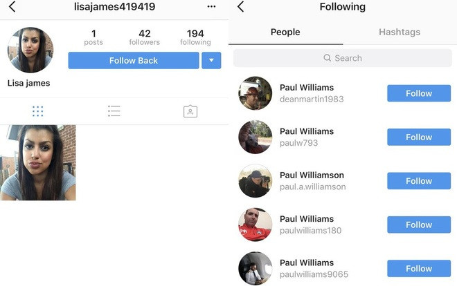 Dân mạng dậy sóng vì tài khoản Instagram bí ẩn chỉ follow người có tên Paul William Ảnh 2