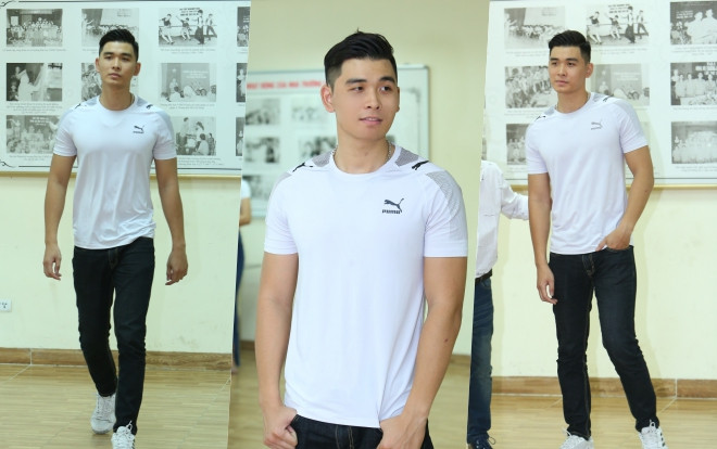 Nam sinh Cao học ĐH Quốc gia cao gần 1m9 gây ấn tượng ở buổi training Siêu mẫu Ảnh 2