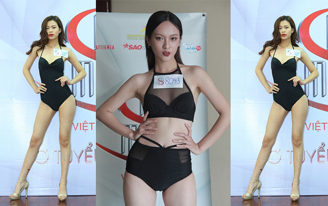 Bản sao Hoa hậu Hương Giang diện bikini nổi bật giữa dàn người mẫu ở casting Siêu mẫu VN Ảnh 2