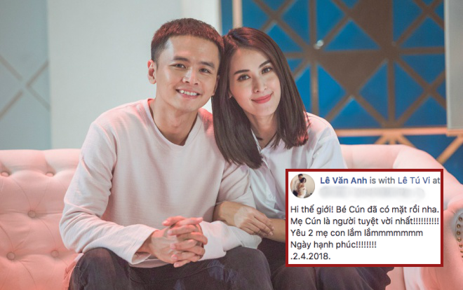 Văn Anh hạnh phúc thông báo bà xã Tú Vi đã sinh con đầu lòng vào chiều nay 2/4 Ảnh 2