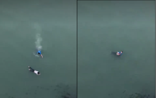 Nam thanh niên bất chấp nguy hiểm, lao xuống sông cứu cô gái trẻ nhảy cầu tự tử Ảnh 2