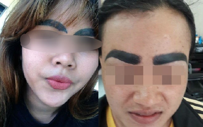Đi xăm lông mày gặp ngay thợ cận, người phụ nữ được xăm hẳn 4 hàng Ảnh 2