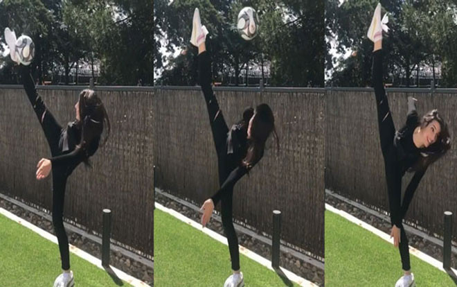 Clip: HLV thể dục tái hiện cú đá 'thần thánh' của Ronaldo Ảnh 2