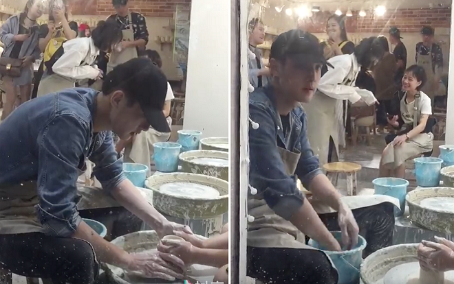 Trai đẹp dạy làm gốm siêu tận tình khiến các cô gái đổ xô đi học Ảnh 2