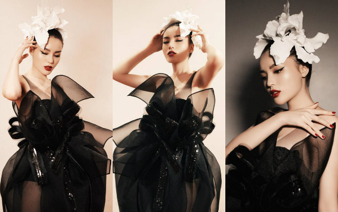 Kỳ Duyên diện váy voan xuyên thấu không ngại khoe vòng 1 bị nghi 'dao kéo' Ảnh 2