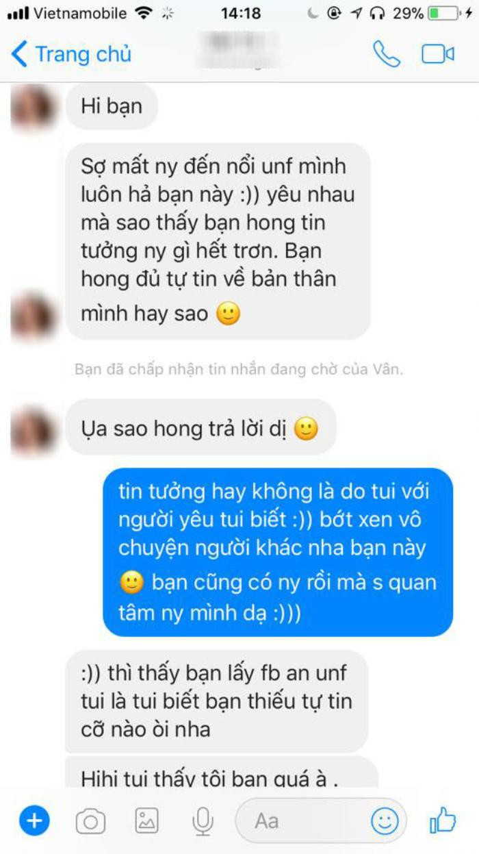 Người yêu cũ của bạn trai nhắn tin 'dằn mặt' vì hủy kết bạn: 'Về cố giữ ...