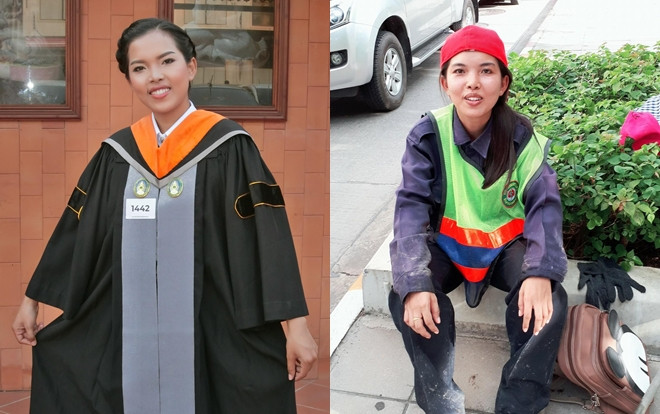 Nữ sinh tốt nghiệp ĐH nhưng lại đi làm nghề quét rác, đến khi hiểu lý do mới thấy thật nể phục Ảnh 2