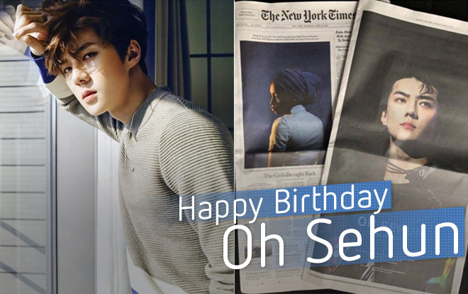 Fan chi tiền tỷ để Sehun (EXO) chiếm trọn 1 trang The New York Times mừng sinh nhật Ảnh 2