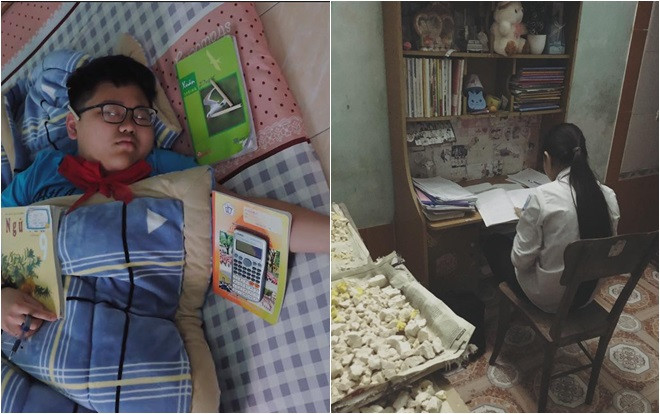 'Vừa học vừa xúc cơm ăn, nhiều lúc ngủ gật rơi cả bát' - Chị đau lòng chứng kiến em gái cố sức luyện thi vào lớp 10 Ảnh 2