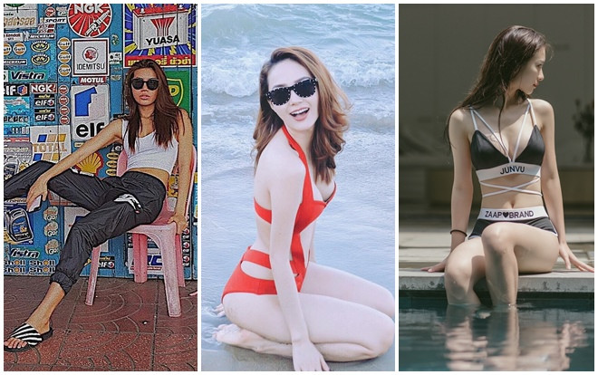 Mặc cho các mỹ nhân xúng xính váy áo, Minh Tú cứ mang quần sọt, áo ba lỗ, dép lê nhưng thần thái vẫn ngời ngời Ảnh 2