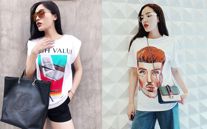 Tìm đâu xa mẫu áo thun đẹp, các cô gái hãy xem ngay BST từ bình dân tới sành điệu của Kỳ Duyên Ảnh 2