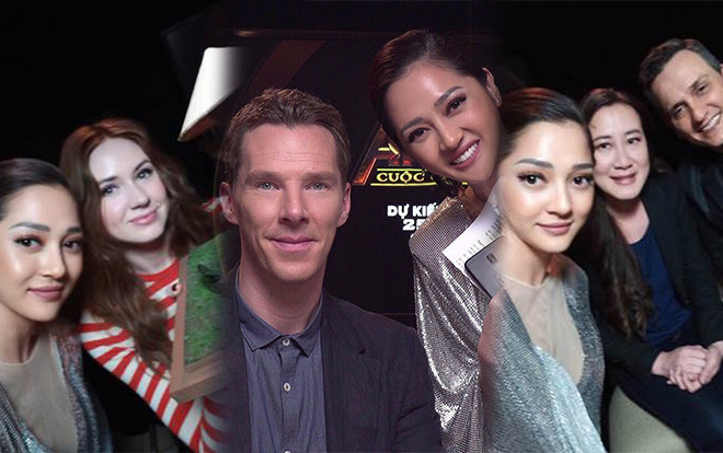 Sau bức ảnh thân thiết cùng Doctor Strange, Bảo Anh tiếp tục 'selfie' với Nebula và đạo diễn 'Avengers: Infinity War' Ảnh 2