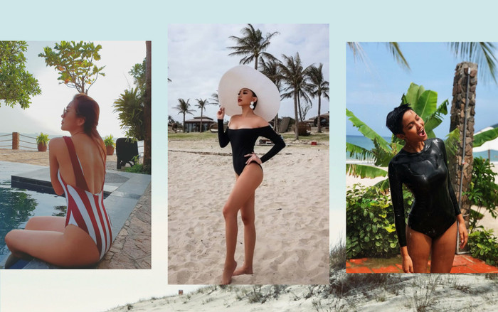 Chẳng phải bikini sexy, áo tắm một mảnh mới là item 'con cưng', được mỹ nhân Vbiz mê mải diện đầu hè Ảnh 2