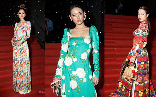 VIFW ngày đầu: Hoàng Thùy Linh, Mỹ Duyên The Face xúng xính áo dài trên thảm đỏ Ảnh 2