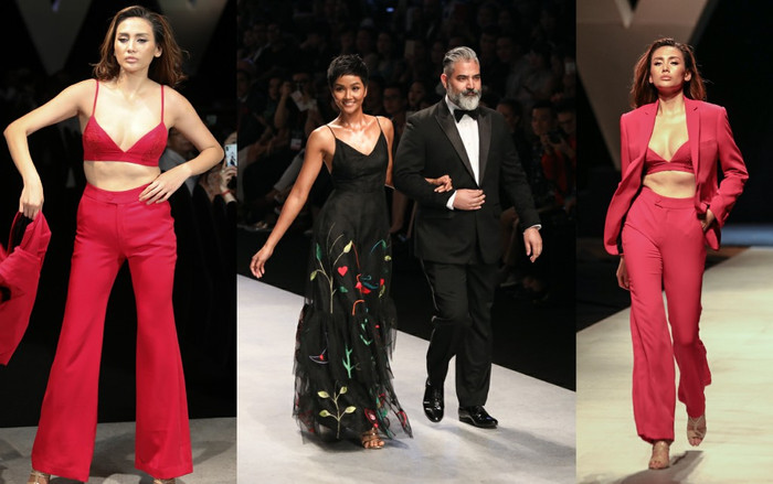 Võ Hoàng Yến cởi áo khoe nội y, H'Hen Niê 'cặp kè' quý ông Tây trên sàn diễn VIFW 2018 Ảnh 2