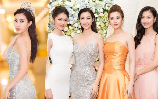 Đỗ Mỹ Linh khoe lưng trần gợi cảm, đọ sắc bên dàn hoa hậu, á hậu V-biz Ảnh 2