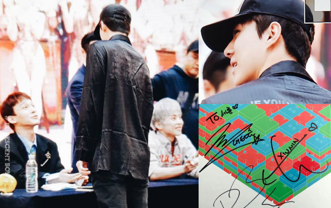 Sehun quá dễ thương: Cải trang thành fan xếp hàng xin chữ ký EXO-CBX 'như đúng rồi'! Ảnh 2