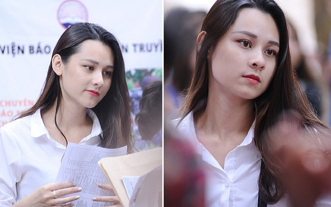 Tham gia ngày hội tư vấn tuyển sinh, nữ sinh Báo chí trở thành tâm điểm vì vẻ đẹp rất Tây Ảnh 2