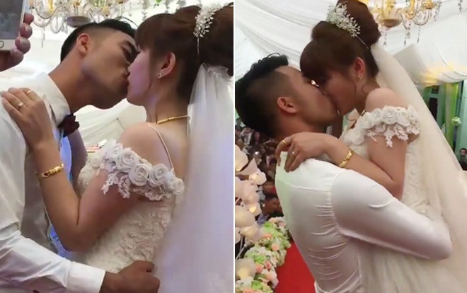 Clip cô dâu chú rể hôn nhau suốt 3 phút trước mặt quan khách hai họ khiến dân mạng tranh cãi Ảnh 2