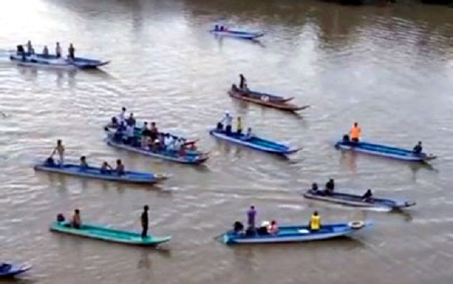 Hàng trăm người cứu hộ cá heo 200 kg trên sông Cà Mau Ảnh 2