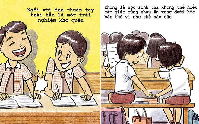 Cả thời thanh xuân bỗng ùa về khi xem bộ tranh dễ thương về thời học sinh này Ảnh 2