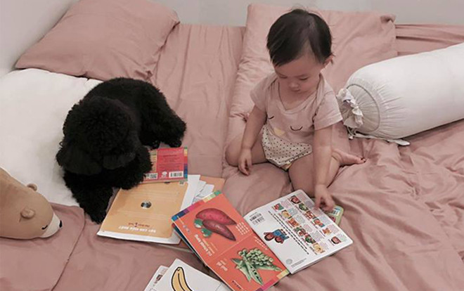 Hot mom Heo Mi Nhon gây sốt mạng xã hội với câu hỏi 'có nên nuôi chó khi nhà có em bé hay không?' Ảnh 2