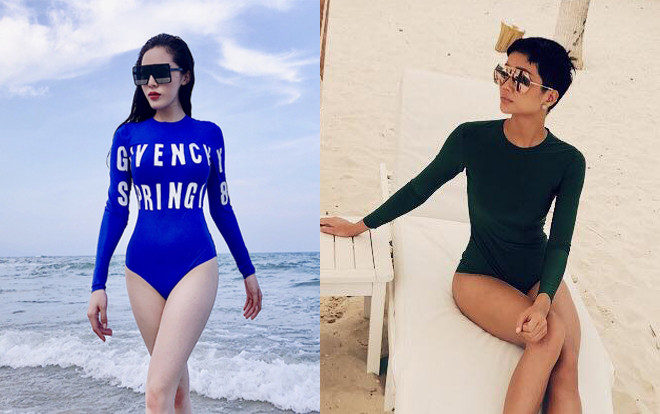 Áo tắm cut-out xưa rồi, áo tắm 'kín bưng' giống H'Hen Niê và Kỳ Duyên mới là xu hướng cực hot Ảnh 2