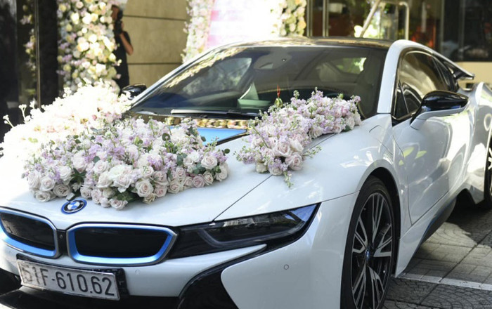 Đoàn xe đón dâu hàng chục tỷ đồng trong đám cưới Diệp Lâm Anh Ảnh 2