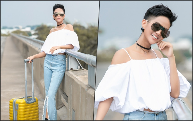 Hoa hậu H'Hen Niê cá tính, háo hức cho chuyến xuất ngoại đầu tiên sau đăng quang Ảnh 2