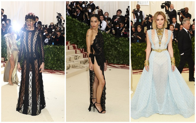 Met Gala 2018: Khách mời 'đua nhau' phô bày cơ thể và nội y Ảnh 2