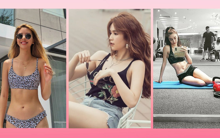 Ngọc Loan diện áo tắm cũng phải chuẩn hàng hiệu, Ngọc Trinh chẳng ngại xuống phố với shorts ngắn một găng tay Ảnh 2