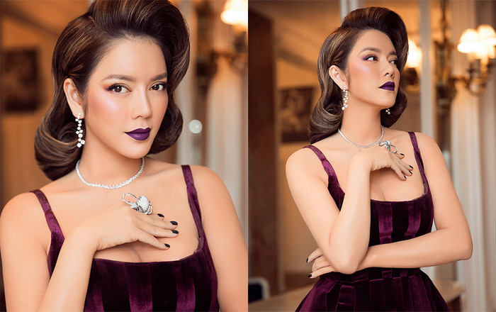 Lý Nhã Kỳ lại mê hoặc thảm đỏ với hai sắc hot trend: tím vô cực và cam đào Ảnh 2