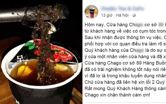 Xôn xao sự việc cụm tóc xuất hiện trong cốc trà sữa, hãng lên tiếng xin lỗi vì lơ là trong khâu tuyển dụng nhân viên Ảnh 2