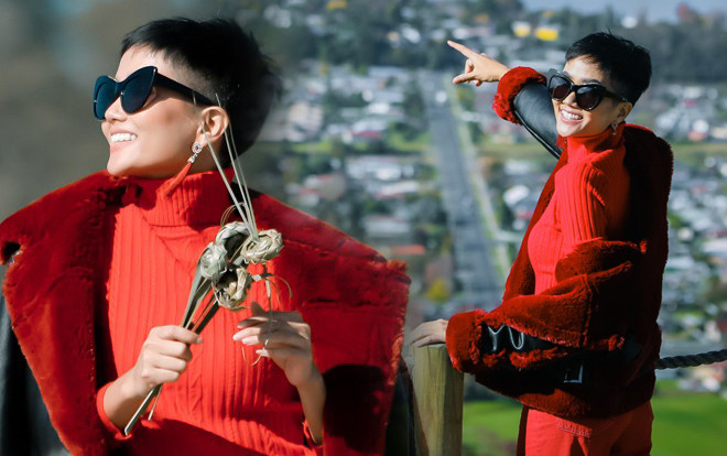 Hoa hậu H'Hen Niê cá tính với tóc mới, rạng rỡ khám phá đất nước New Zealand xinh đẹp Ảnh 2