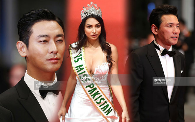 'Thái tử' Ju Ji Hoon đẹp hút hồn sánh đôi cùng Miss Pakistan 'ngực khủng' tại Cannes ngày thứ 4 Ảnh 2