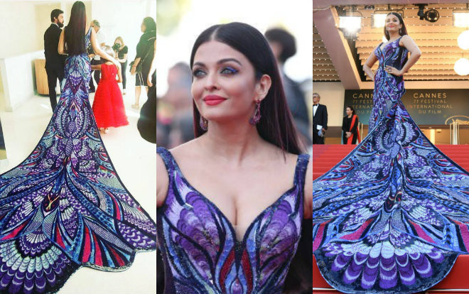 Cận cảnh chiếc đầm cánh bướm đẹp 'nín thở', giúp Hoa hậu đẹp nhất mọi thời đại 'quét sạch' thảm đỏ Cannes 2018 Ảnh 2