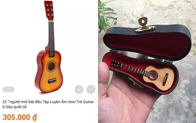 Đặt đàn guitar nào ngờ nhận được phiên bản 'mini của mini', anh chàng 'khóc cạn nước mắt' còn dân mạng cười rụng rốn Ảnh 2