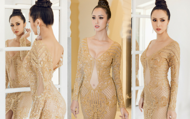 Vũ Ngọc Anh xin lỗi vì nhầm tên thương hiệu, tiếp tục 'đốt mắt' với đầm xuyên thấu khoe ngực trên thảm đỏ Cannes Ảnh 2