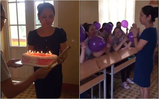 Xúc động cả lớp hát nhạc chế bản hit 'Vợ tuyệt vời nhất' tặng cô giáo ngày chia tay Ảnh 2