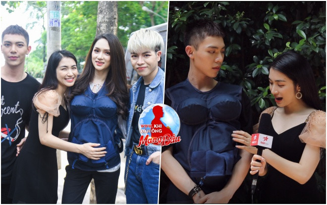 Gia đình Hoa dâm bụt 'đại náo' Khi đàn ông mang bầu, Erik 'cướp' áo bầu của Hương Giang? Ảnh 2