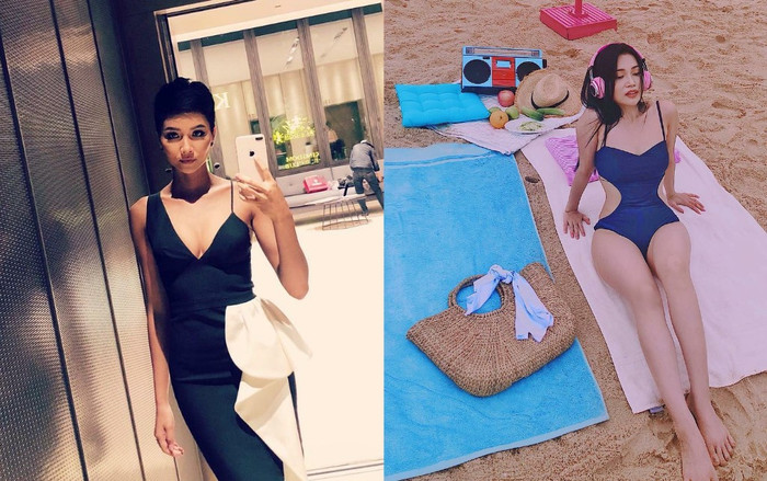 'Gái ế' Sĩ Thanh lăng xê mốt bikini khoét eo, H'Hen Niê diện đầm hai dây khoe vòng 1 căng đầy Ảnh 2