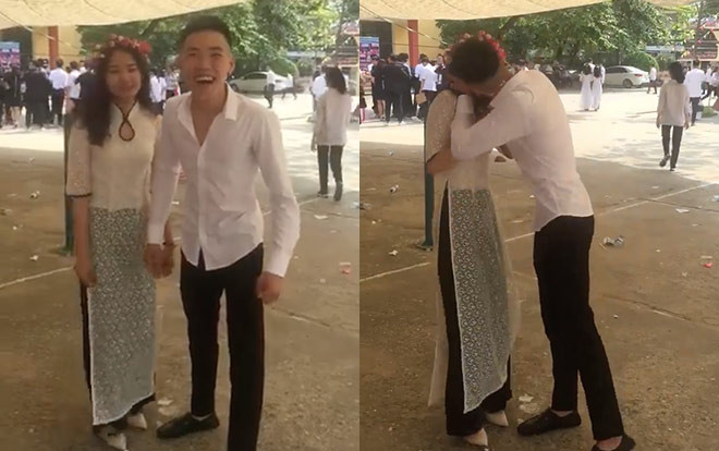 Bị bạn hối ‘tạo dáng khác đi’, chàng trai bất ngờ hôn luôn nữ sinh đứng trước mặt Ảnh 2