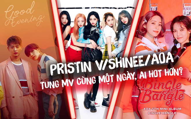 SHINee, AOA và Pristin V không hẹn mà gặp trong một buổi chiều, ai làm tốt nhất? Ảnh 2