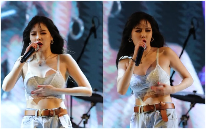 Đụng chạm vòng 1 quá tự nhiên, nữ hoàng sexy HyunA khiến netizen cũng phải ngượng ngùng Ảnh 2