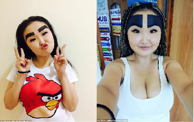 Cô gái trở thành hot blogger nhờ những bộ lông mày siêu kỳ dị Ảnh 2