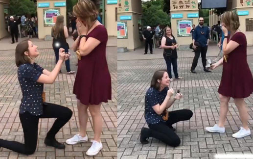 Cặp đôi đồng tính nữ gây sốt mạng xã hội vì lời cầu hôn trùng hợp bất ngờ Ảnh 2