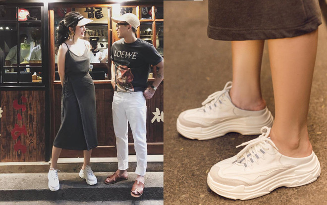 Chán hở bạo Angela Phương Trinh lăng xê mẫu sneaker khuyết gót khiến ai lười mang giày tử tế thích mê Ảnh 2
