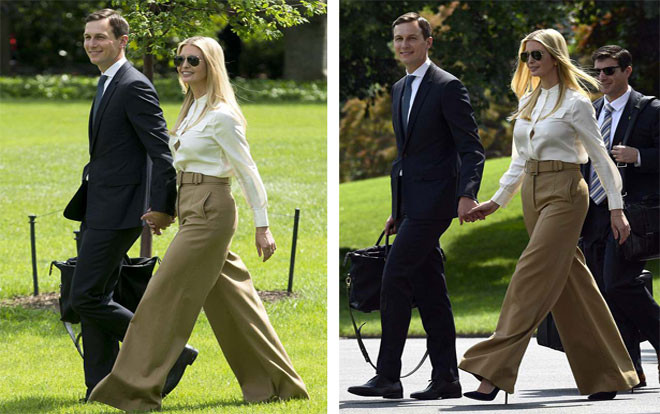 Ivanka Trump diện quần loe chạm đất giá 34 triệu đi nghỉ dưỡng cùng gia đình Ảnh 2