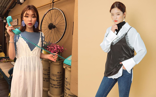 Nếu thích áo 2 dây mà sợ hở lại ghét mặc thêm áo khoác thì hãy thử cách mix hay ho này ngay nàng nhé Ảnh 2