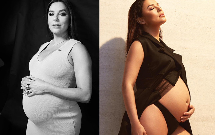 Có ai như Eva Longoria mang bầu mà vẫn thời trang hết nấc, chẳng ngại đầm body Ảnh 2